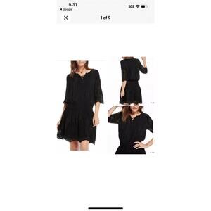 Scotch & Soda Eyelet Mini Dress Black Small Cottage Women's La‎ Prairie D'Hydrus